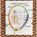 Seven Chakra Crystal Bracelet | Natural Healing Stones | Body Chakra Alignment