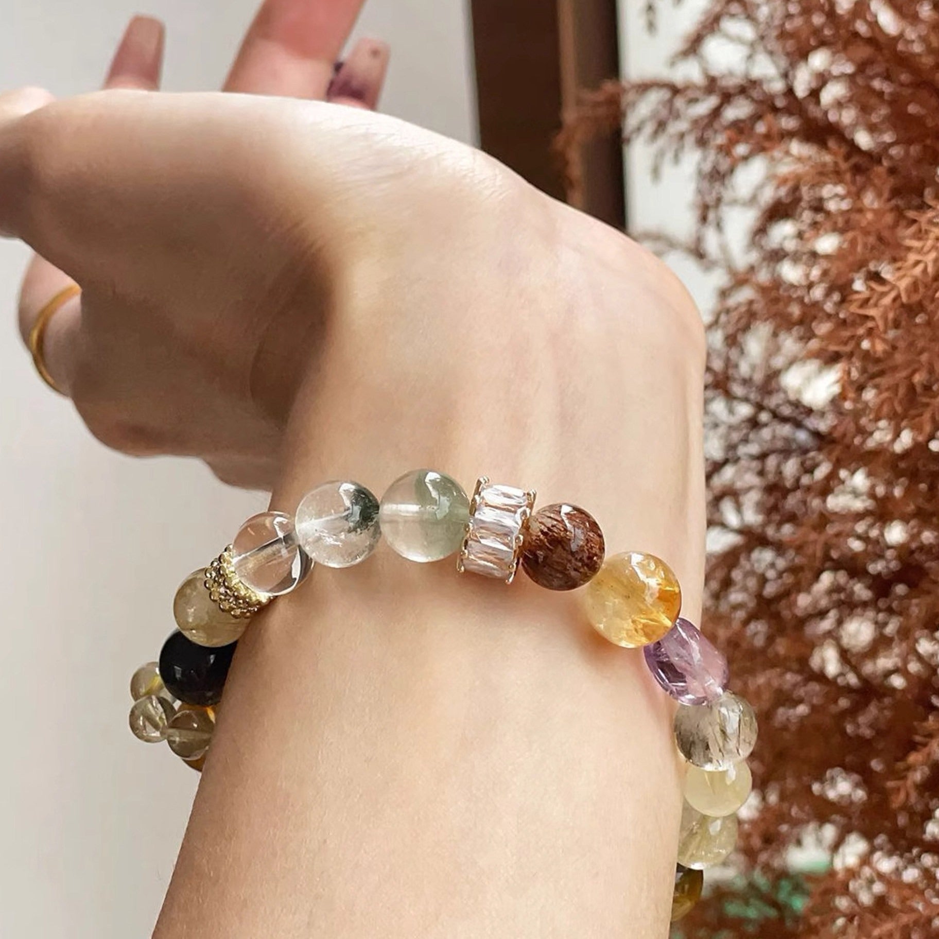 Seven Chakra Crystal Bracelet — Style A & B | Energy Healing | Natural Stones