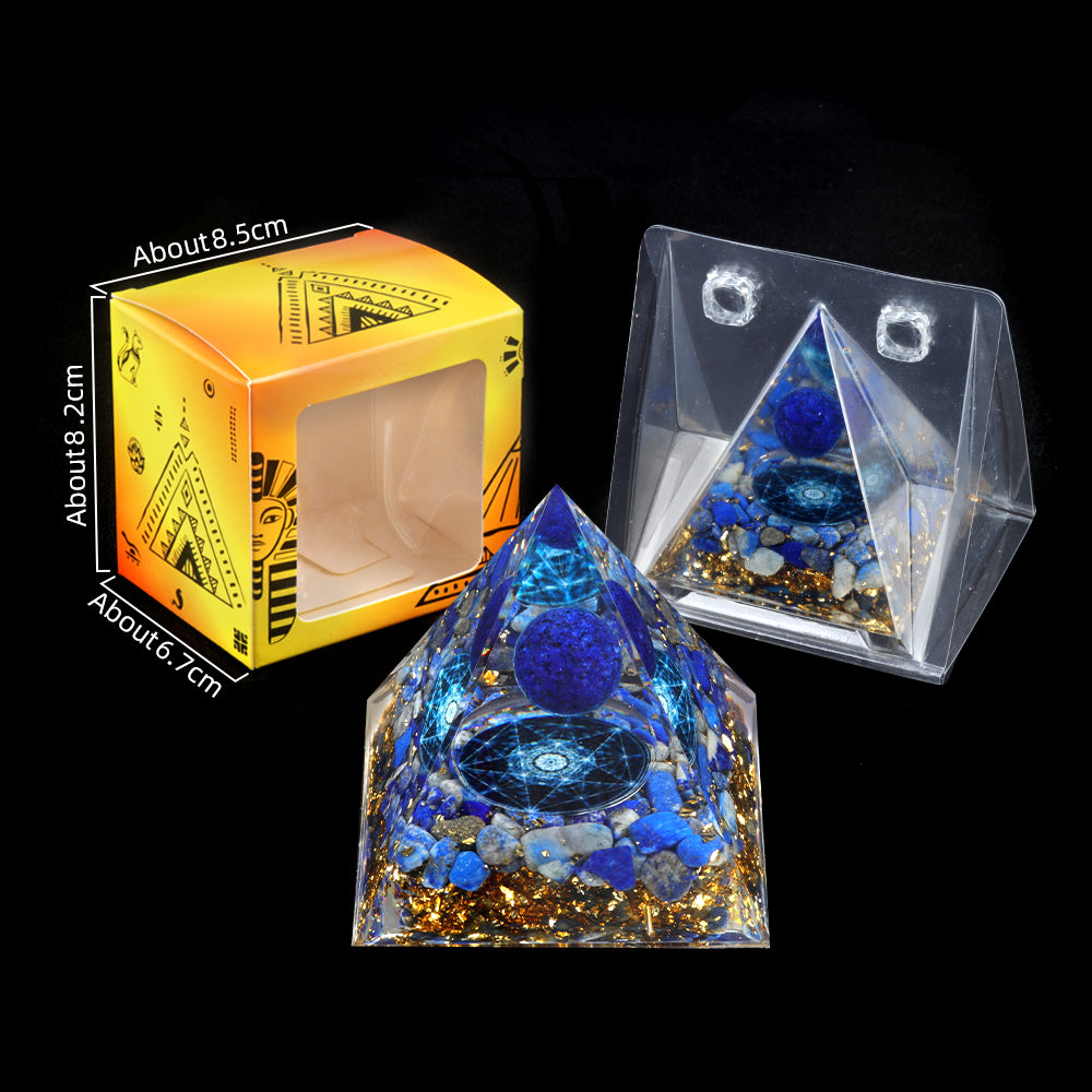 Floating Sphere Orgone Pyramid — Crystal Stone Collection
