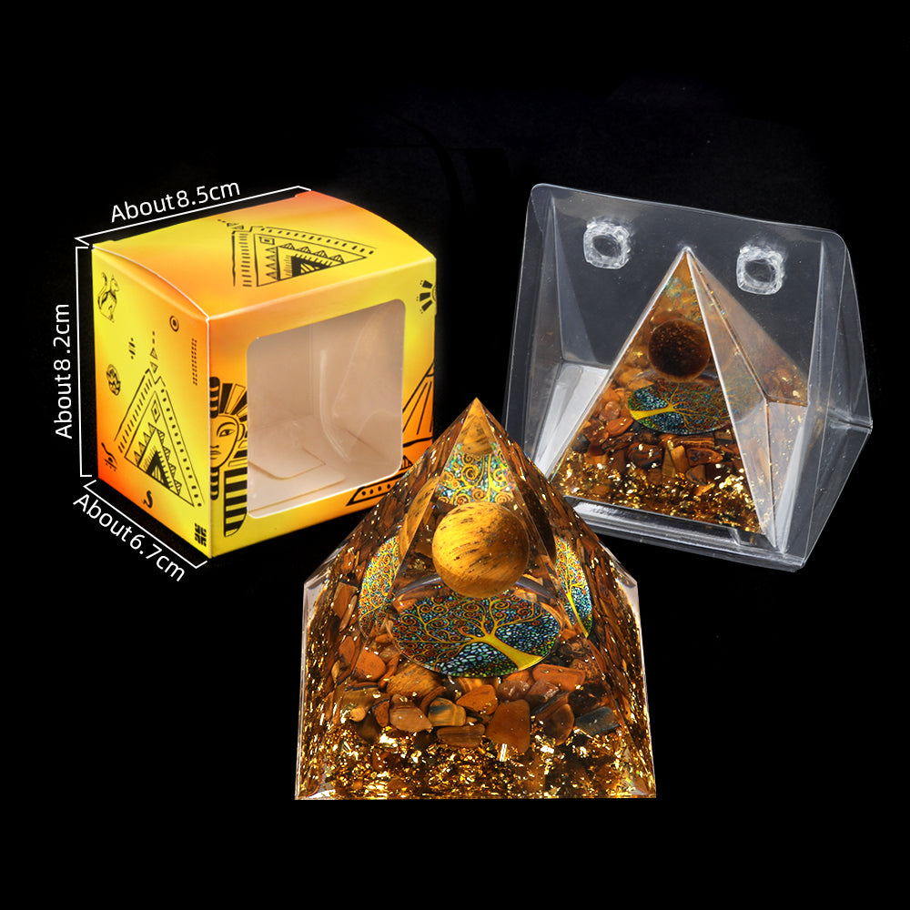 Floating Sphere Orgone Pyramid — Crystal Stone Collection