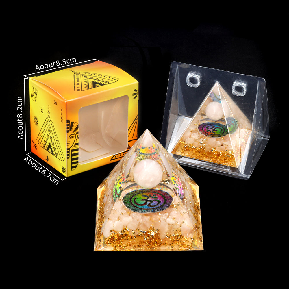 Floating Sphere Orgone Pyramid — Crystal Stone Collection