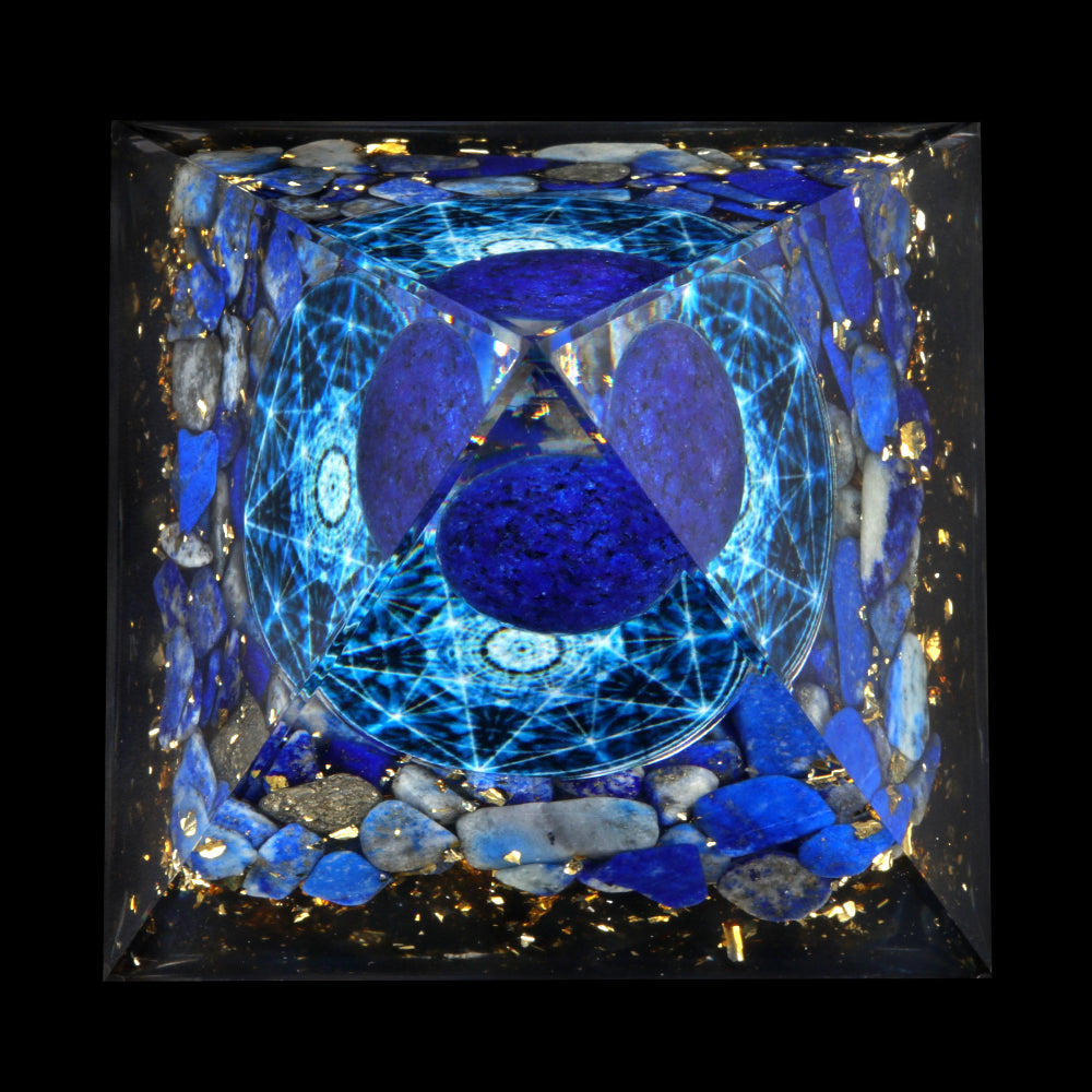 Floating Sphere Orgone Pyramid — Crystal Stone Collection