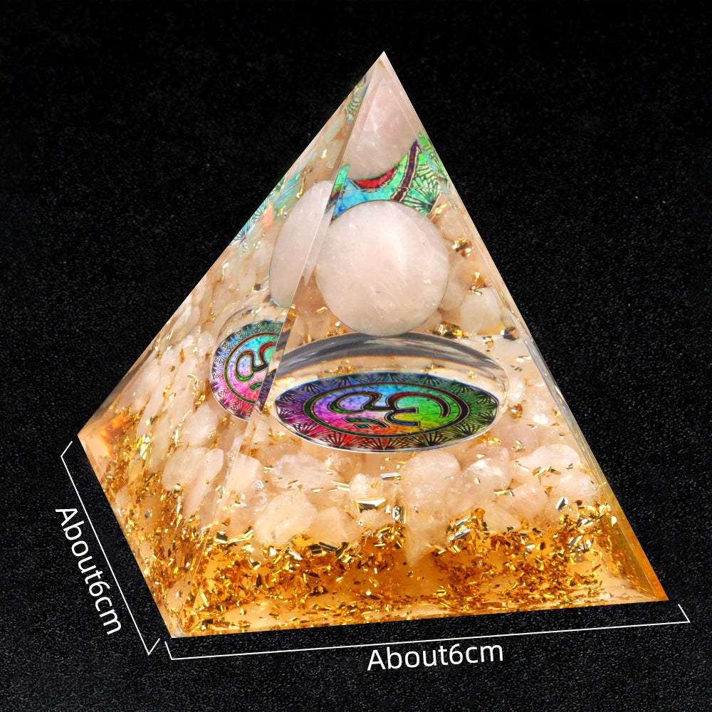 Floating Sphere Orgone Pyramid — Crystal Stone Collection