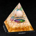 Floating Sphere Orgone Pyramid — Crystal Stone Collection