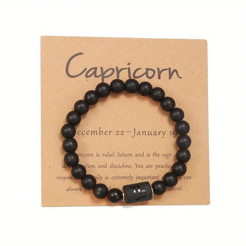 Zodiac Crystal Bracelet — Natural Stone Beads | All 12 Signs | Includes Zodiac Card