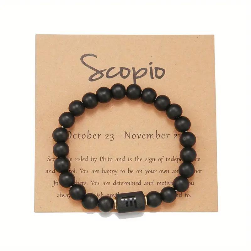 Zodiac Crystal Bracelet — Natural Stone Beads | All 12 Signs | Includes Zodiac Card