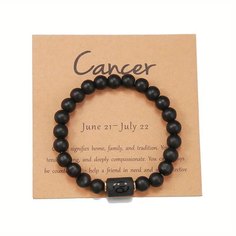 Zodiac Crystal Bracelet — Natural Stone Beads | All 12 Signs | Includes Zodiac Card