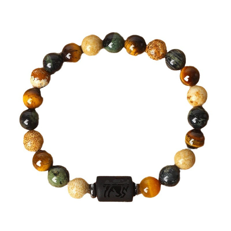 Zodiac Crystal Bracelet — Natural Stone Beads | All 12 Signs | Includes Zodiac Card