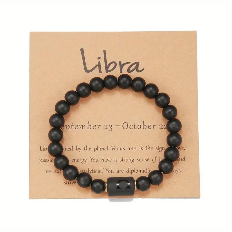 Zodiac Crystal Bracelet — Natural Stone Beads | All 12 Signs | Includes Zodiac Card